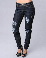 Buy Apple Bottom Distressed Apple Pocket Signature Jeans