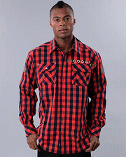 Coogi Privilege Big Plaid Button Down Shirt