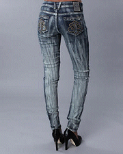 Buy Dereon Broken Heatered Skinny Jeans