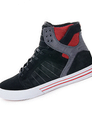 Supra Skytop Black Grey Red Shoe